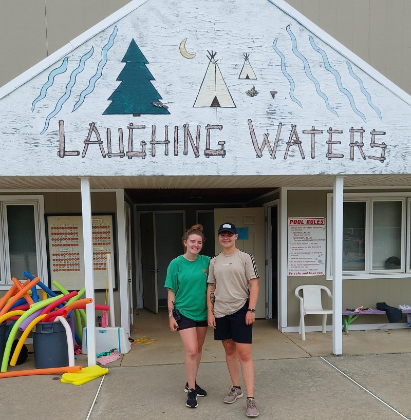 Keighley College students enjoying their Camp America placement